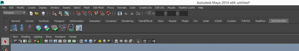 La Shelf denominata 'AnzOnionSkin' che appare a seguito dell'attivazione del file 'AnzovinOnionSkinner.py' all'interno del Plug-in Manager di Maya. Da tale Shelf è possibile accedere a tutti gli strumenti messi a disposizione dalla plug-in Anzovin Onion Skinner.